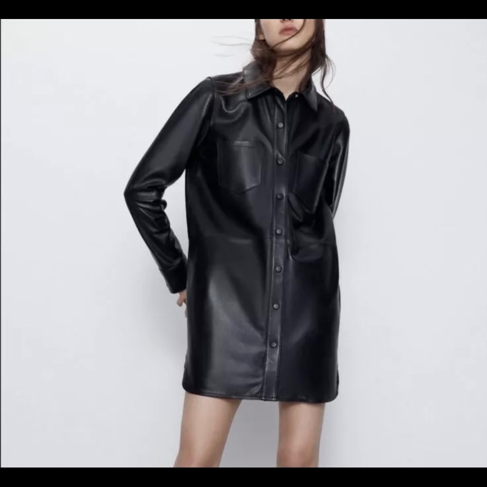 BRAND NEW Leather dress ZARA capsule collection